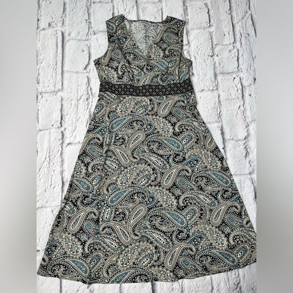 Croft and borrow sleeveless paisley A line dress size 10 petite new with tag - Picture 7 of 10